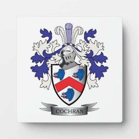 Cochran Family Crest Coat. Fotoplaat (Voorkant)