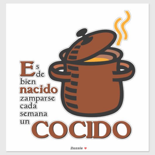 Cocido Sticker (Vel)