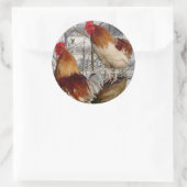Cock-a-doodle-do Ronde Sticker (Tas)