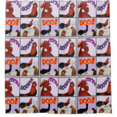 Cock-A-Doodle-Doo! Douchegordijn (Voorkant)