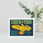 Cock-I-to-pear Crate Label Briefkaart (Staand voorkant)