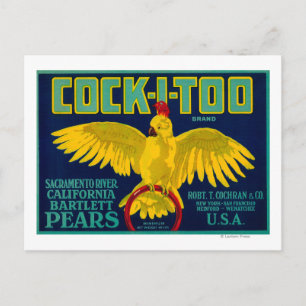 Cock-I-to-pear Crate Label Briefkaart