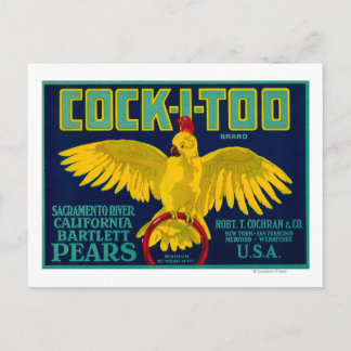 Cock-I-to-pear Crate Label Briefkaart