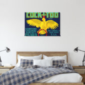 Cock-I-to-pear Crate Label Canvas Afdruk (Insitu (Slaapkamer))