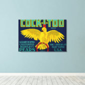 Cock-I-to-pear Crate Label Canvas Afdruk (Insitu (Houten vloer))