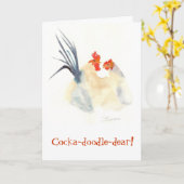 Cocka-doodle-cher ! Carte (Fleur jaune)