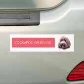 Cockapoo aan boord van de bumpersticker (Op auto)