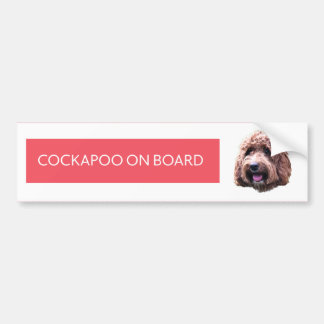 Cockapoo aan boord van de bumpersticker