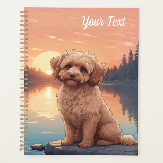 Cockapoo aan het meer planner (Voorkant)