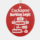 Cockapoo Barking Logic Keramisch Ornament (Links)