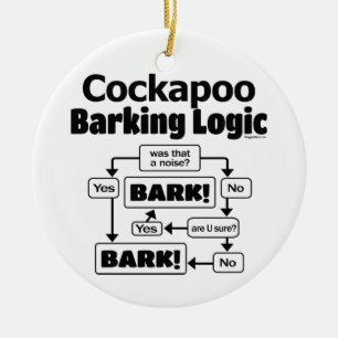 Cockapoo Barking Logic Keramisch Ornament