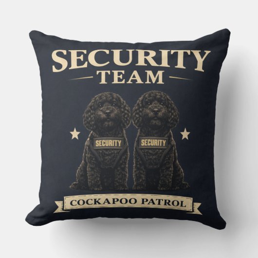 Cockapoo Beveiligingsteam Kussengeschenk Kussen (Voorkant)