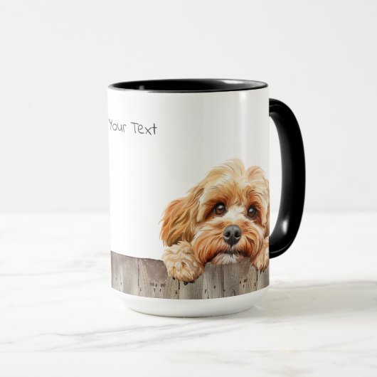 Cockapoo Chien Mug (Devant droit)