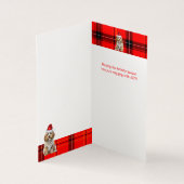 Cockapoo Chien Rouge Noir Plaid Noël Fête (Inside)