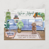  Cockapoo Cozy New Home Moving          Aankondigingskaart (Voorkant)