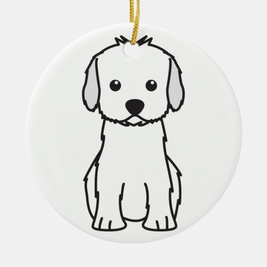 Cockapoo Dog Cartoon Keramisch Ornament (Voorkant)
