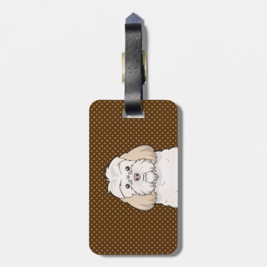 Cockapoo Dog Cartoon Paws Bagagelabel (Achterkant verticaal)