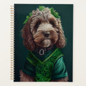 Cockapoo Dog en robe de fête St. Patrick (Devant)