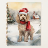 Cockapoo Dog in Snow Christmas (Devant)