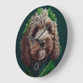 Cockapoo Dog in St. Patrick's Day Dress Grote Klok (Hoek)