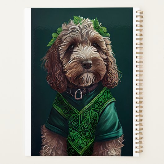 Cockapoo Dog in St. Patrick's Day Dress Planner (Achterkant)