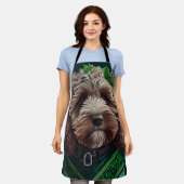 Cockapoo Dog in St. Patrick's Day Dress Schort (Gedragen)