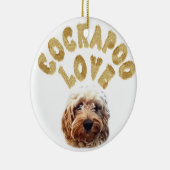 Cockapoo Dog Keramisch Ornament (Rechts)