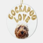 Cockapoo Dog Keramisch Ornament (Links)