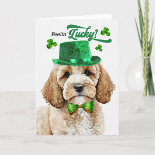 Cockapoo Dog Lucky St Patrick's Day Feestdagen Kaart