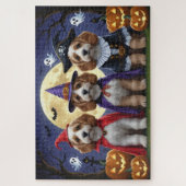 Cockapoo Dog Pumpkin Halloween Grappig Legpuzzel (Verticaal)