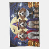 Cockapoo Dog Pumpkin Halloween Grappig Theedoek (Verticaal)