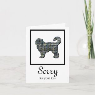 Cockapoo Dog Silhouette Pet Sympathia Card Kaart
