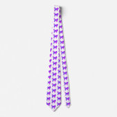Cockapoo Dog Silhouette Pink & Blue Abstract Stropdas (Voorkant)