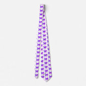 Cockapoo Dog Silhouette Pink & Blue Abstract Stropdas (Achterkant)