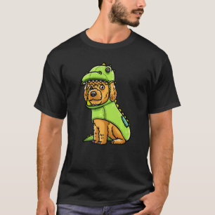 Cockapoo Dog Spoodle in Dinosaur Costume Premium T-shirt
