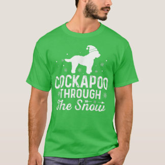 Cockapoo door sneeuw Funny Kerstmis Nieuwjaar T-shirt