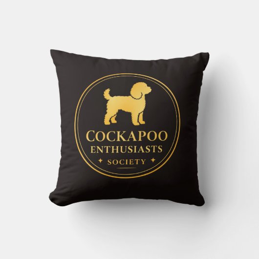 Cockapoo-enthousiastensociëteit hoodie kussen (Voorkant)