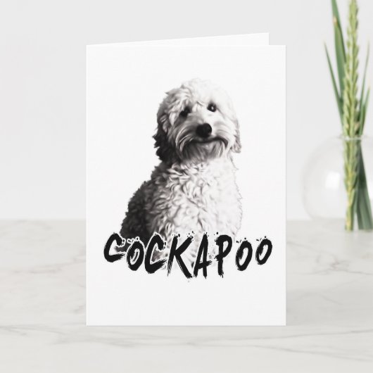 Cockapoo Feestdagen Kaart (Voorkant)