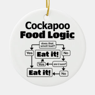 Cockapoo Food Logic Keramisch Ornament