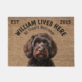 Cockapoo gepersonaliseerde huisdier deurmat (Voorkant)