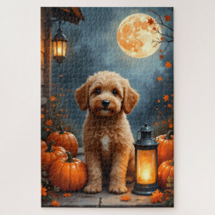 Cockapoo Gezellig Boerderij Halloween Kunst Legpuzzel