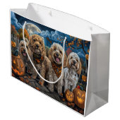 Cockapoo Halloween Spooky Groot Cadeauzakje (Achterkant Gekanteld)