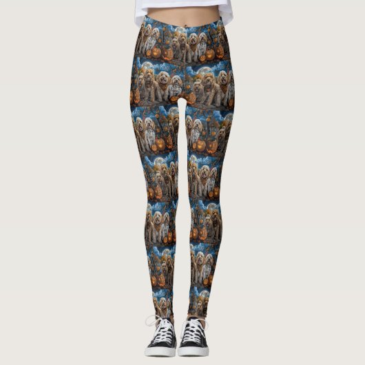 Cockapoo Halloween Spooky Leggings (Voorkant)