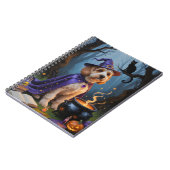 Cockapoo Hond grillig Halloween schilderij Notitieboek (Linkerzijde)