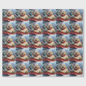 Cockapoo-hond in slee Let it Snow Kerstmis Cadeaupapier (Vlak)