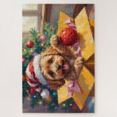 Cockapoo-hond Kerstcadeau Doos Verrassing Legpuzzel (Verticaal)