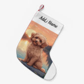 Cockapoo hond kleine kerstsok (Voorkant (Hangend))