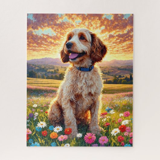 Cockapoo hond legpuzzel (Verticaal)
