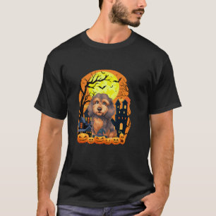 Cockapoo hond met pompoenen grappig enge Halloween T-shirt