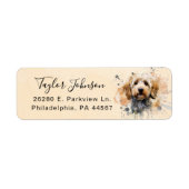 Cockapoo-hond retouradreslabel etiket (Voorkant)
